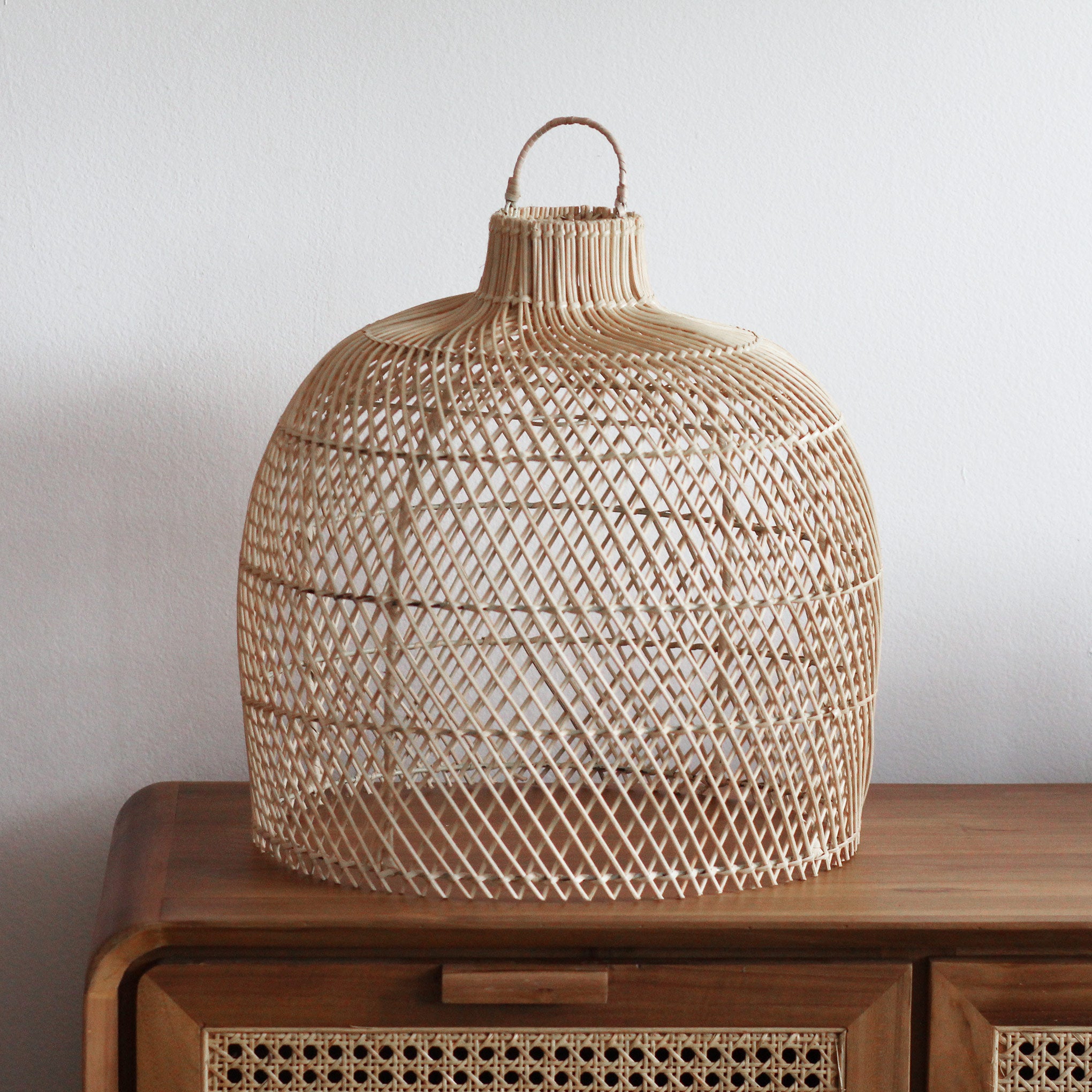 Luminária Pendente Boho em Rattan