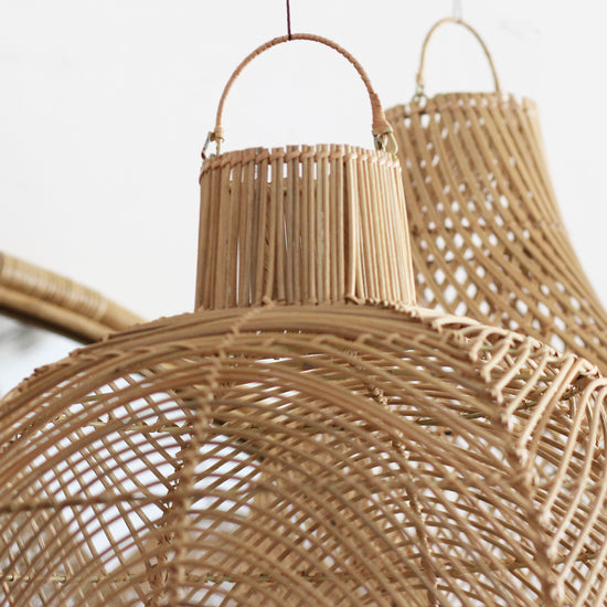 Luminária Pendente Dome em Rattan