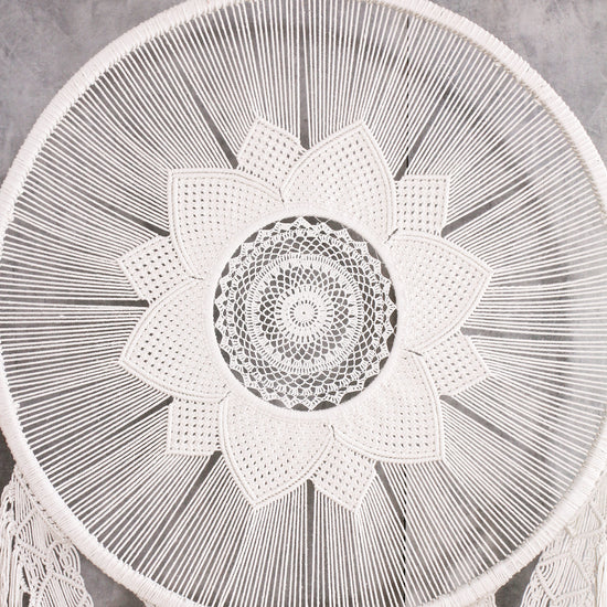 Mandala Macramê Flor Besar