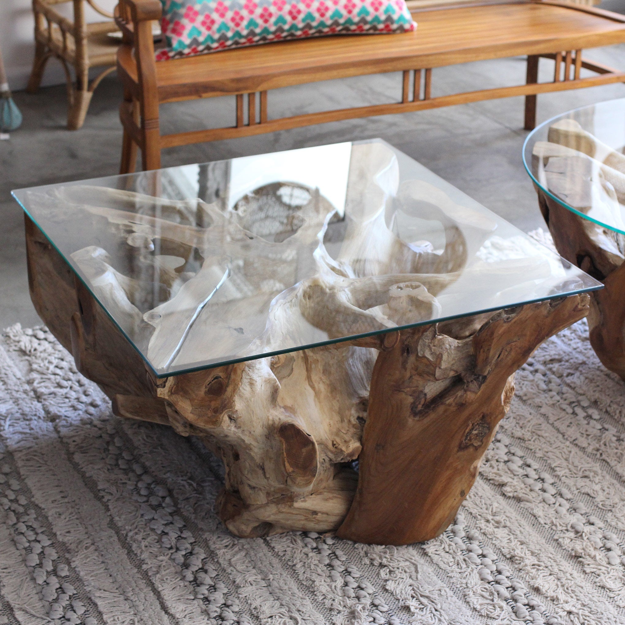 Mesa Raiz Rimba Quadrada 80CM