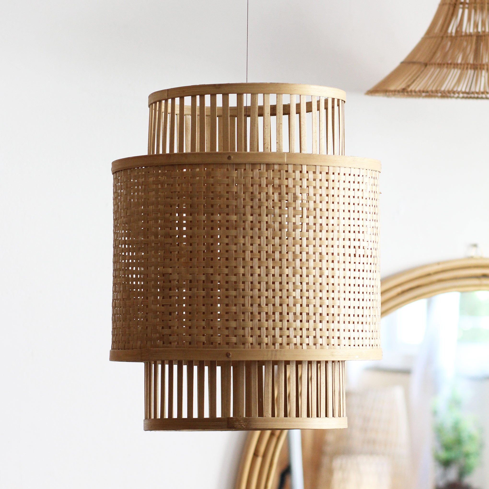 Luminária Pendente Hannoi em Bambu