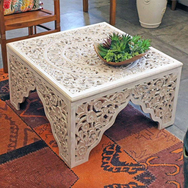 Mesa de centro White Carve