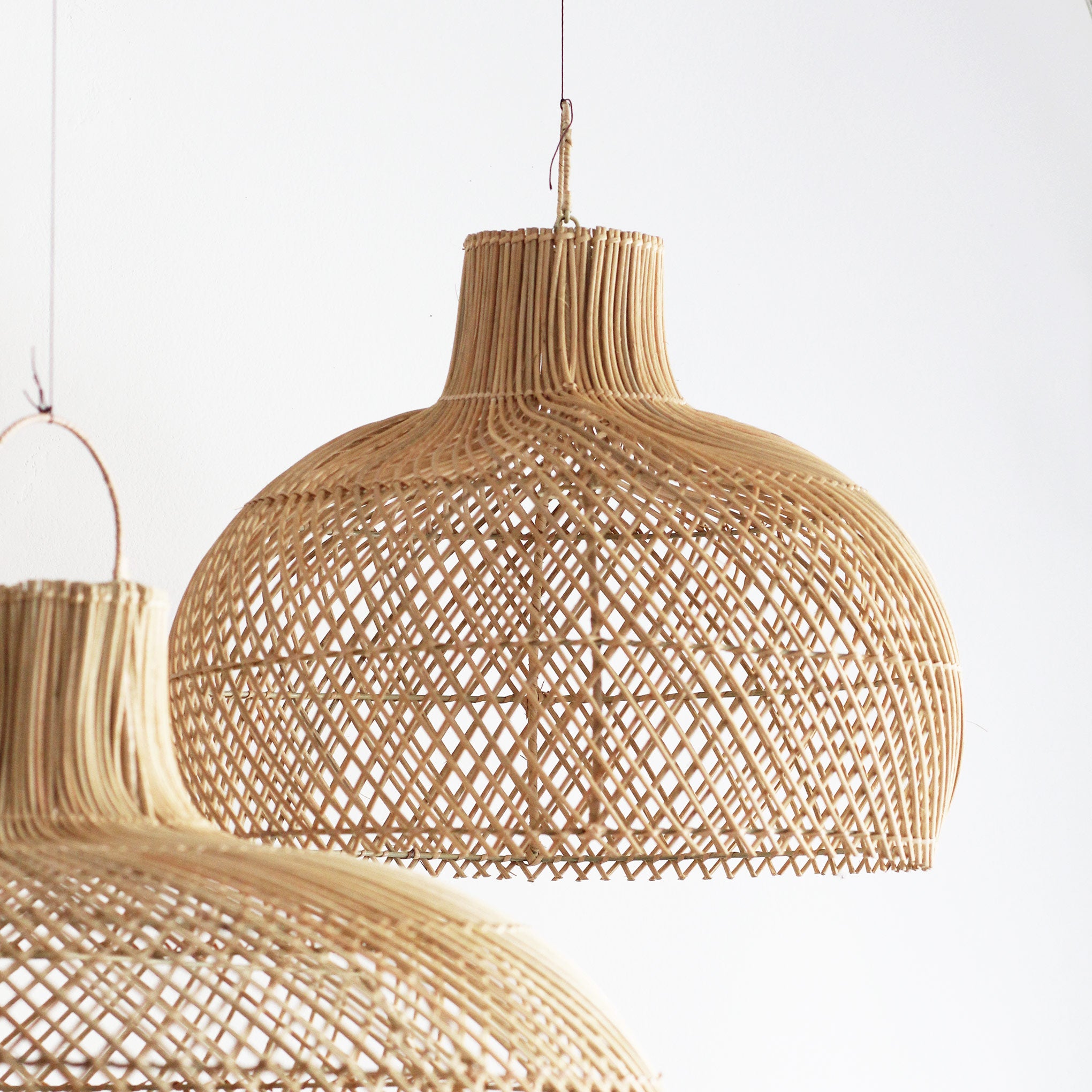 Luminária Pendente Klasik em Rattan