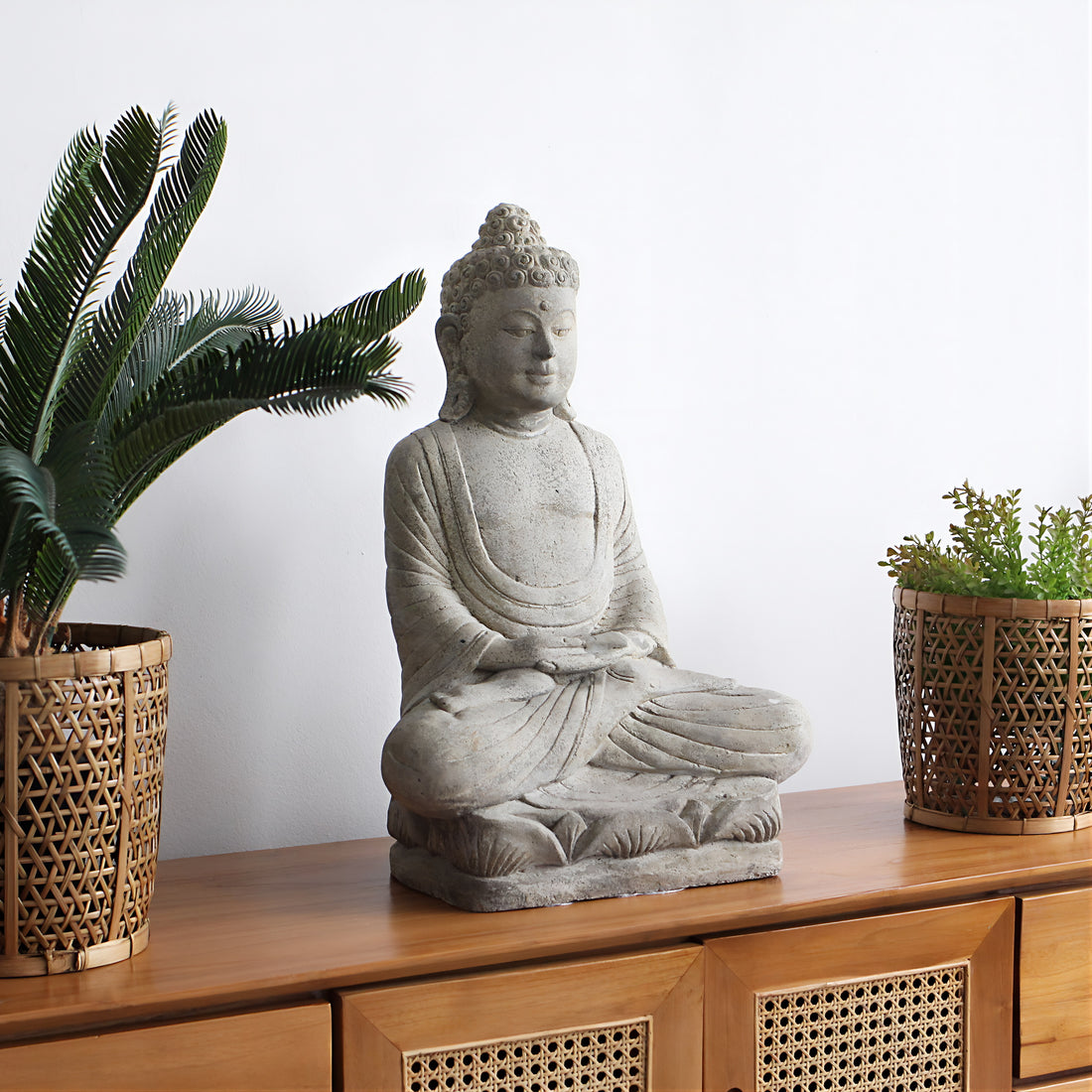 Buda Dhyana Mudra 60cm Cinza