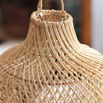 Luminária Pendente Dobel em Rattan