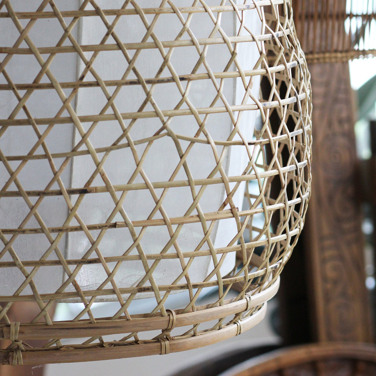 Luminária Pendente Lant em Rattan