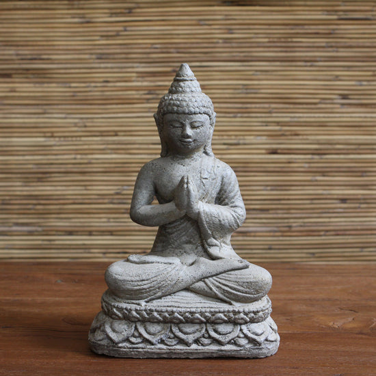 Buda Namaskara Mudra 25cm Cinza