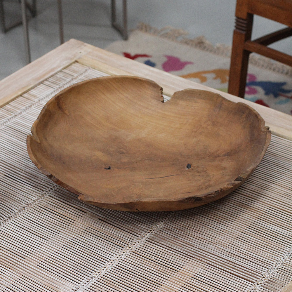 Centro de Mesa Labu 50cm — mesa de madeira teca artesanal — móveis naturais indonésia — imagem 2 — Balai