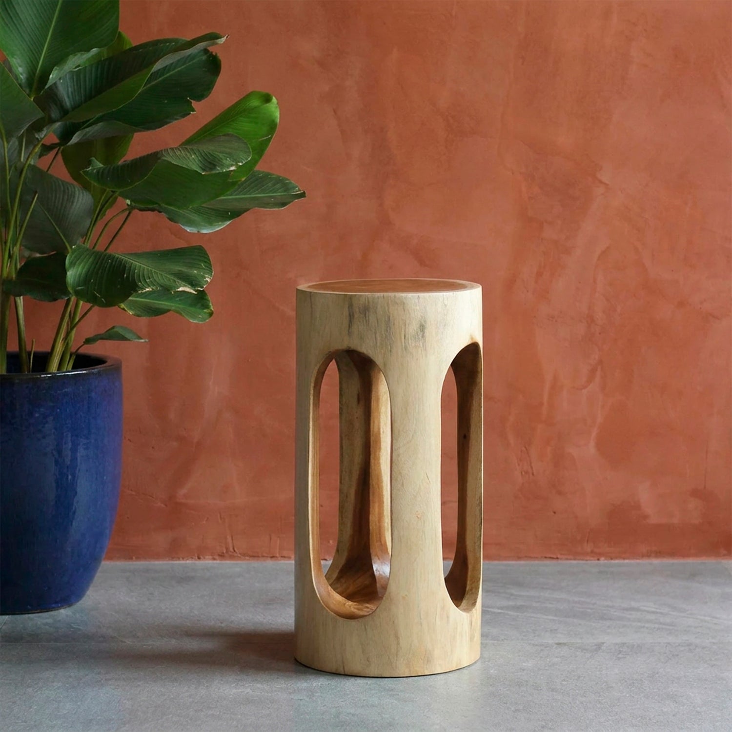 Banqueta alta Tinggi — banqueta de madeira teca artesanal — indonésia — Balai
