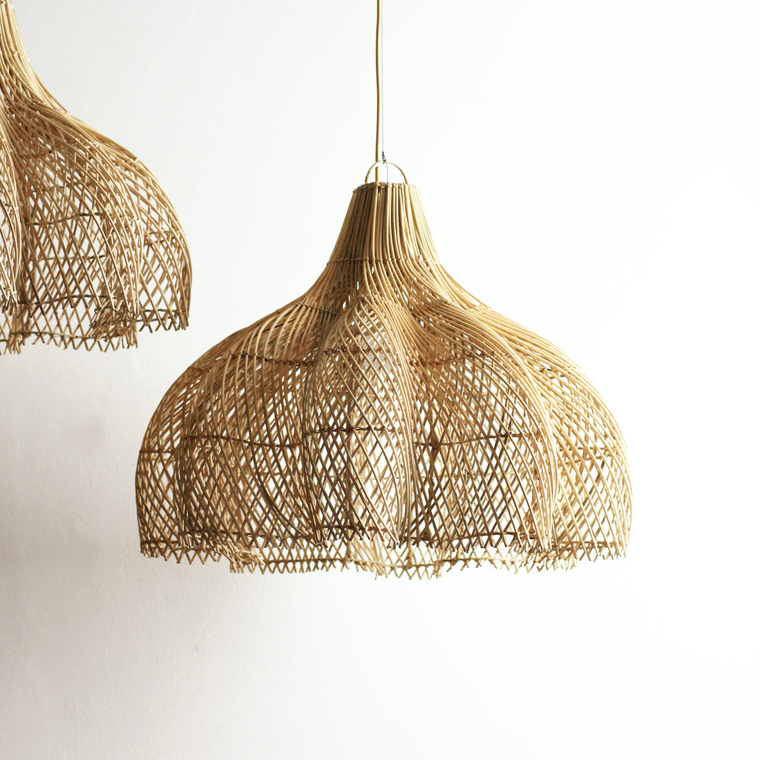 Luminária Pendente Mawar em Rattan