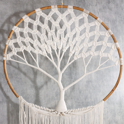 Mandala Macramê Kayu Jati