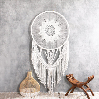 Mandala Macramê Flor Besar