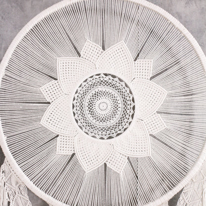 Mandala Macramê Flor Besar