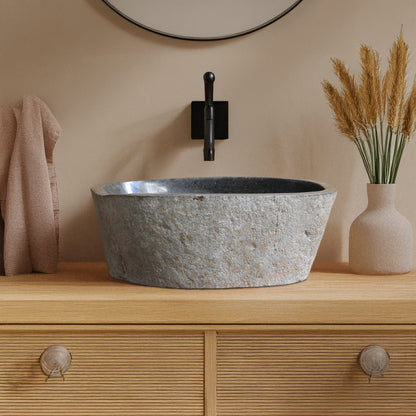 Cuba Vessel em River Stone