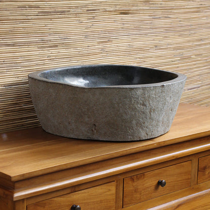 Cuba Vessel em River Stone