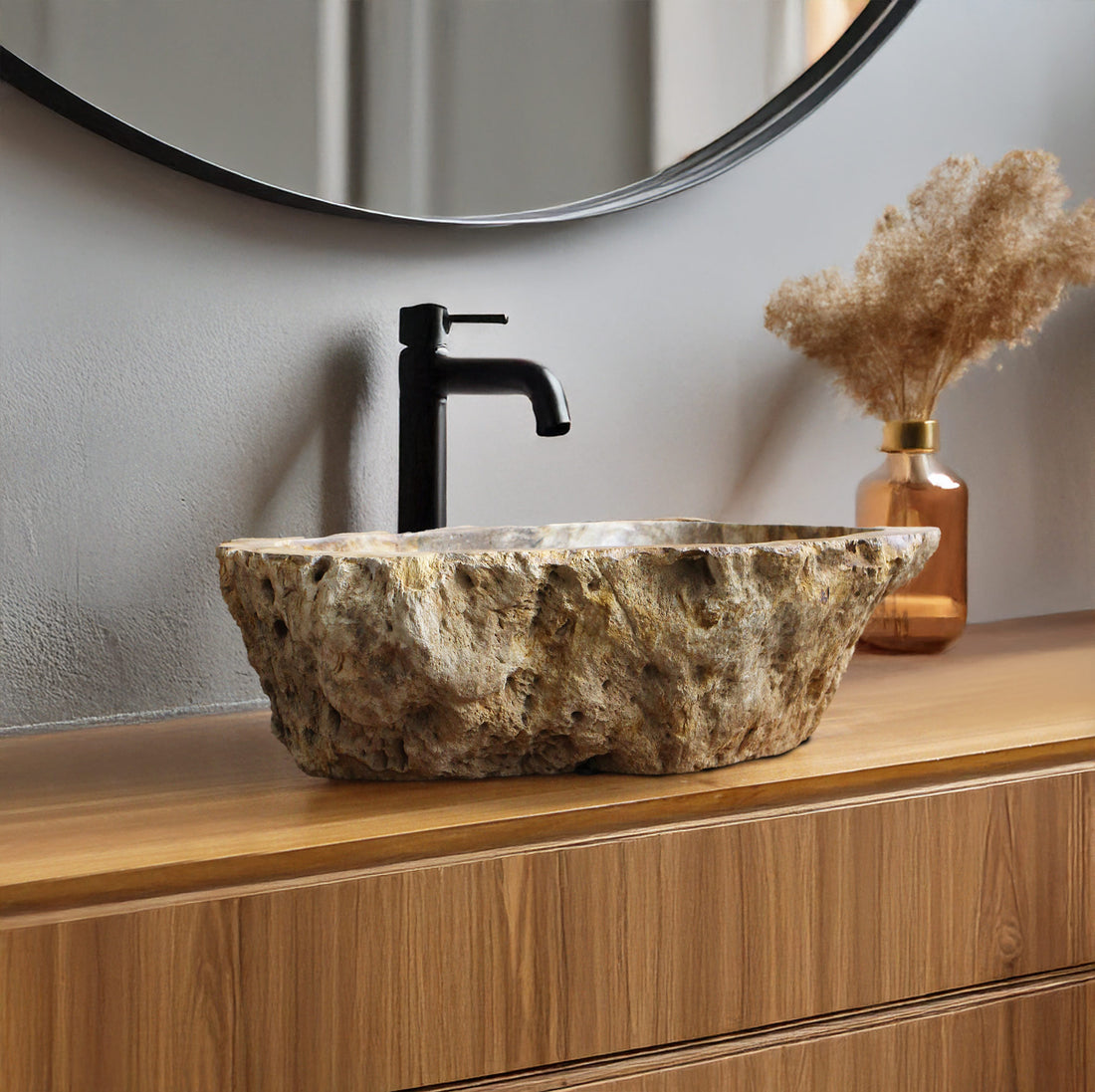 Cuba Diya em Madeira Fossilizada