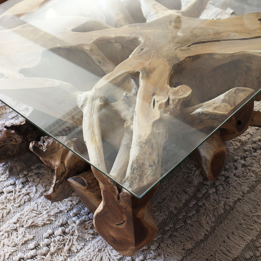 Mesa Raiz Rimba Quadrada 80CM