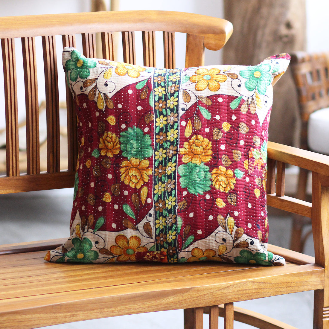 Capa de Almofada Rangoli Phool