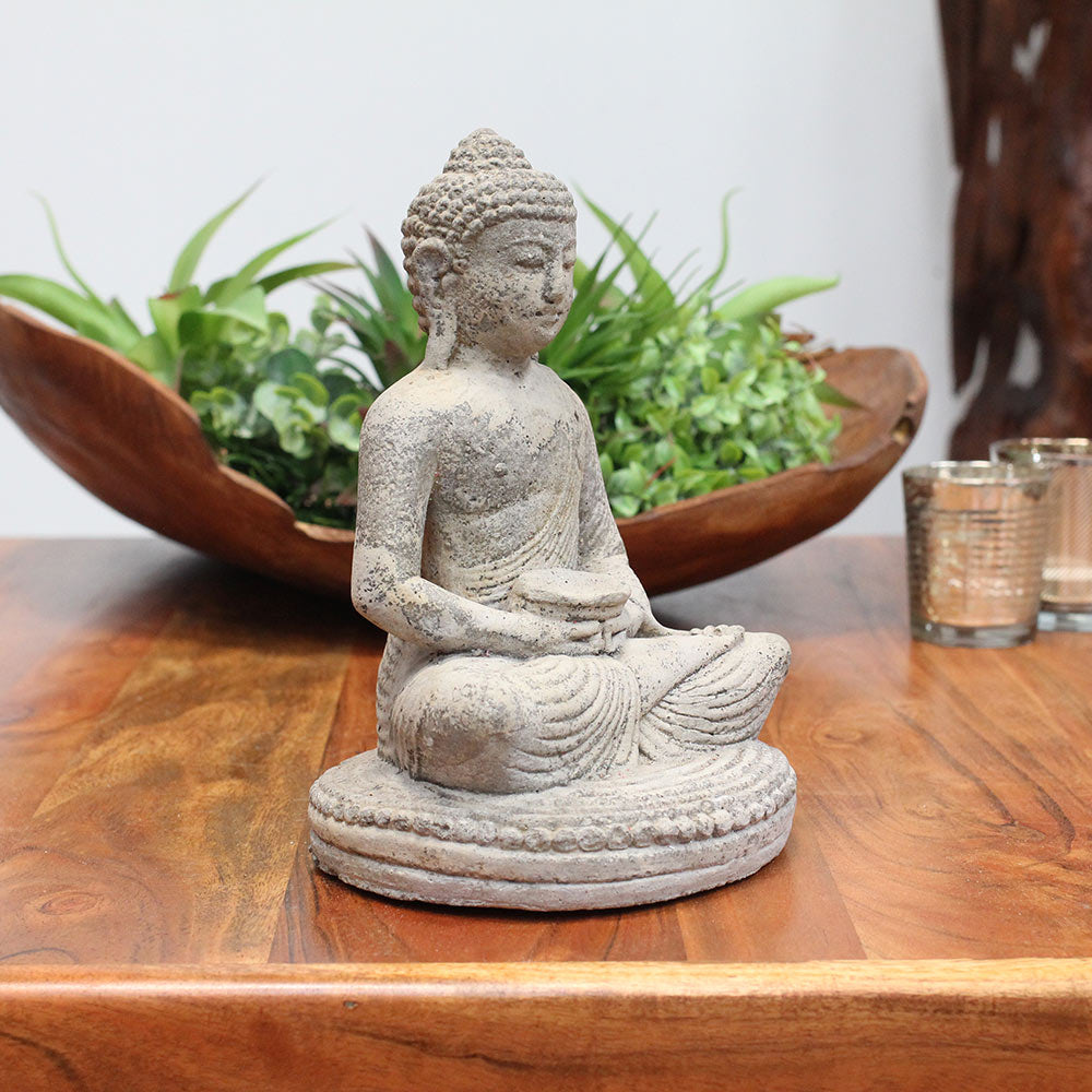 Buda Diukir — escultura decorativa artesanal — peça feita à mão indonésia — imagem 3 — Balai