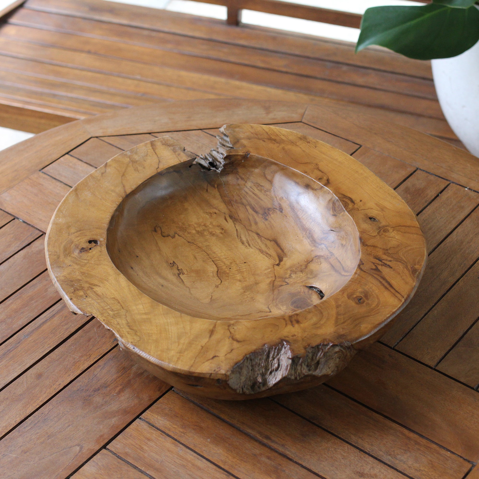 Centro de Mesa Jati 50cm — centro de mesa artesanal em madeira — imagem 2 — Balai