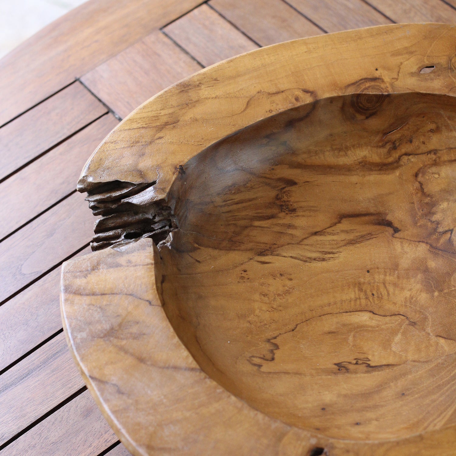 Centro de Mesa Jati 50cm — centro de mesa artesanal em madeira — imagem 3 — Balai