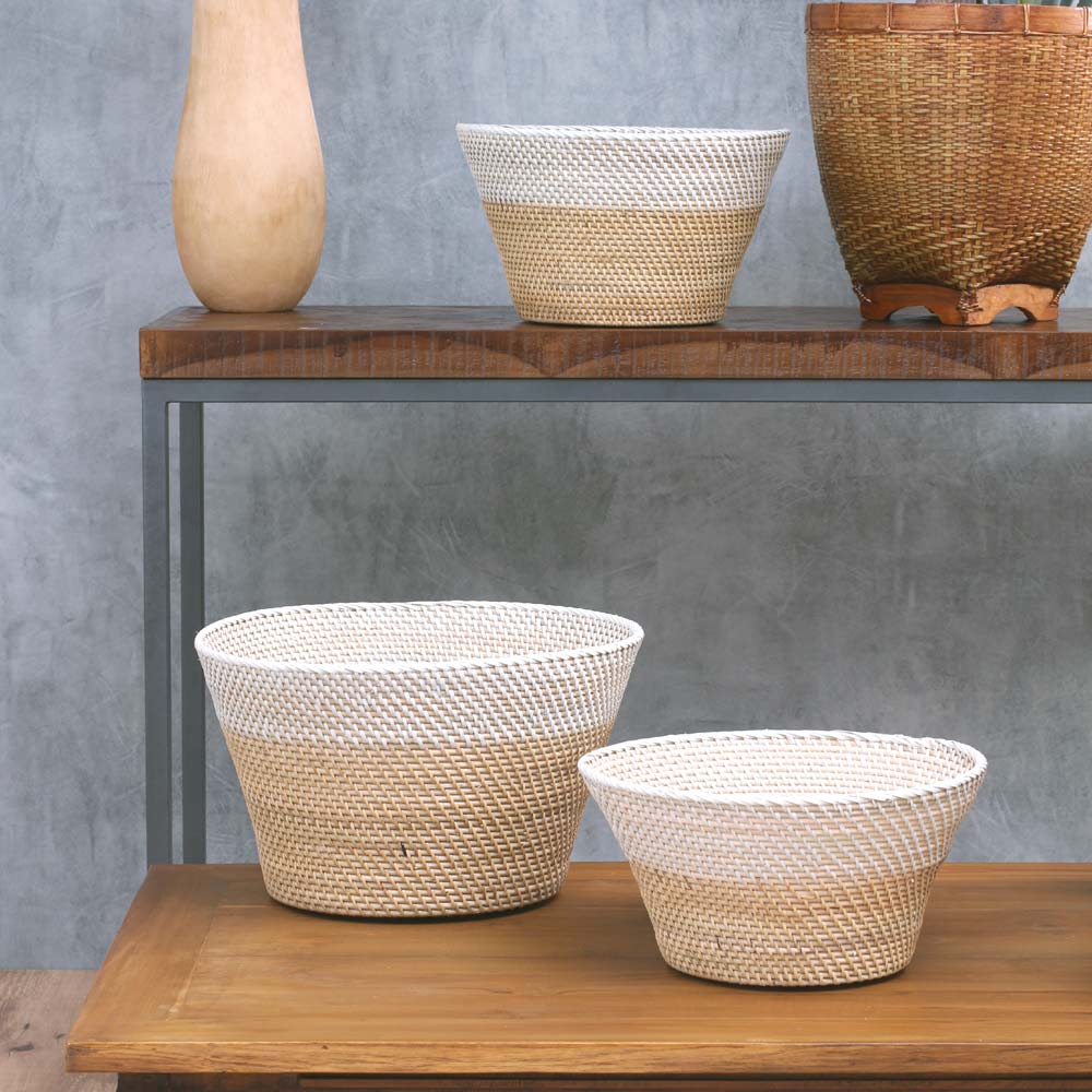 Cesto Zaira — cesto artesanal em rattan fibra natural — feito à mão Bali — imagem 6 — Balai