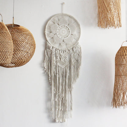 Mandala Macramê Flor Kayu