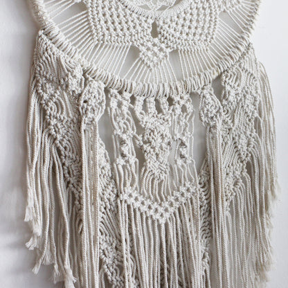 Mandala Macramê Flor Kayu