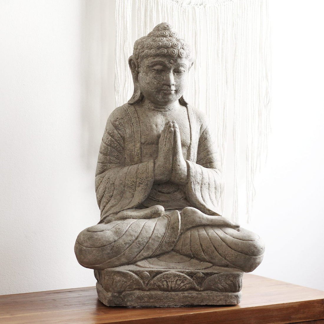 Buda Namaskara Mudra 60cm Cinza