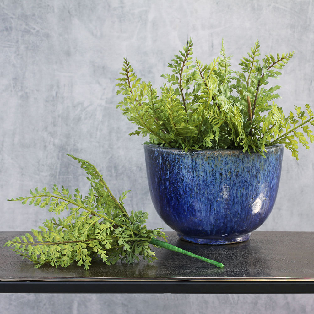 Folhagem Samambaia 30CM — peça artesanal em madeira natural — indonésia Bali — Balai