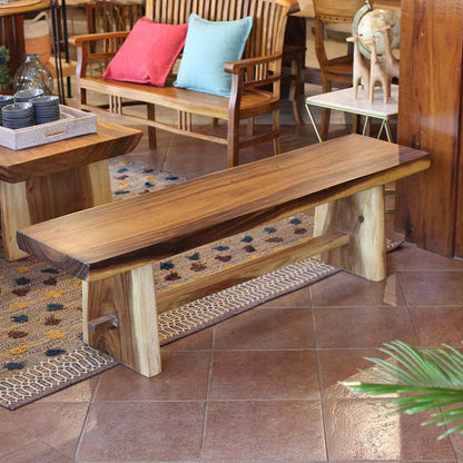 Banco Ukuran 150CM — banco artesanal de madeira — Balai