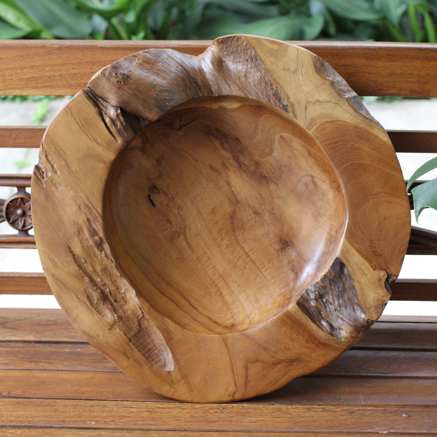 Centro de Mesa Jati 40cm — centro de mesa artesanal em madeira — Balai